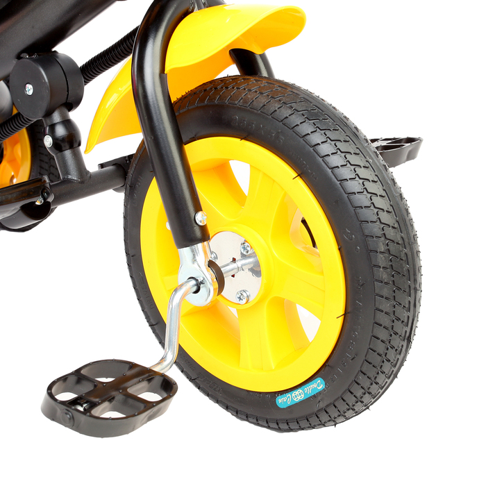 Велосипед трёхколёсный «Лучик Vivat 1», надувные колёса 10"/8", цвет коричневый/жёлтый 