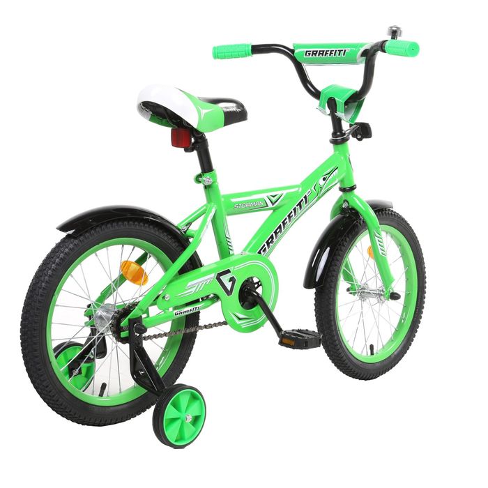 Велосипед 16" Graffiti Storman RUS 2019, цвет зелёный 