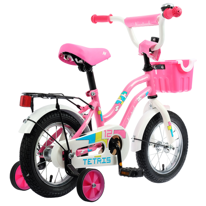 Велосипед 12" Novatrack Tetris, 2020, цвет розовый 