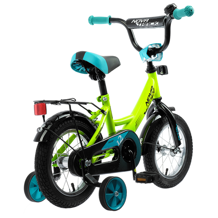 Велосипед 12" Novatrack Vector, 2020, цвет салатовый 