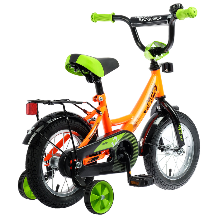 Велосипед 12" Novatrack Vector, 2020, цвет оранжевый 