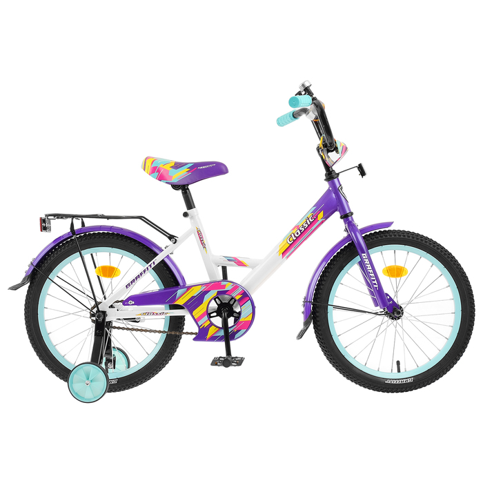 Велосипед 18" Graffiti Classic RUS, 2019, цвет белый/фиолетовый 