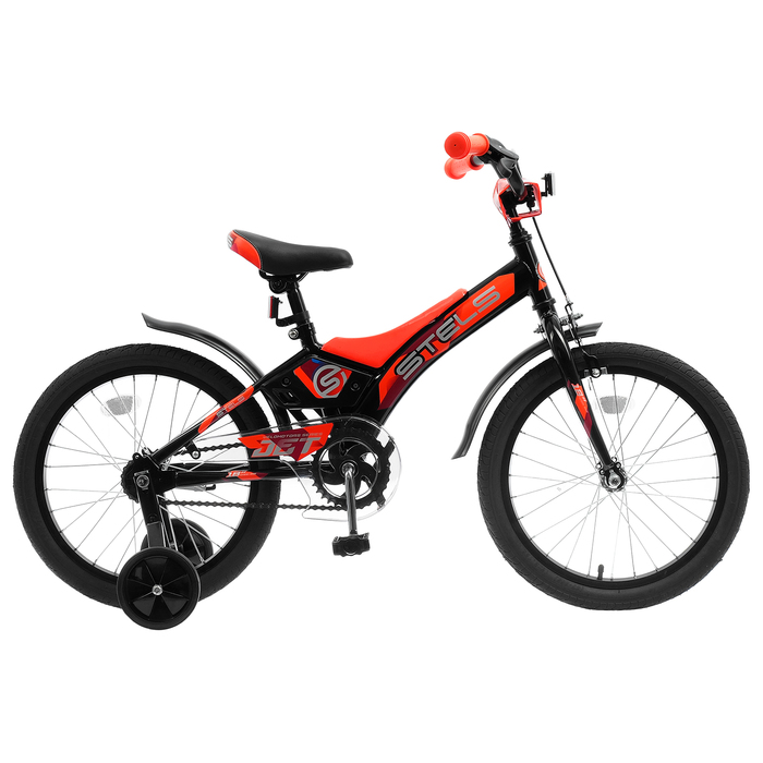 Велосипед 18" Stels Jet, Z010, цвет черный/оранжевый 