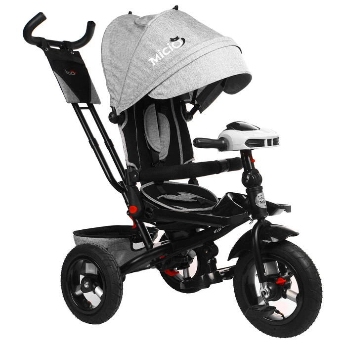 Велосипед трёхколёсный Micio Comfort Plus 2019, надувные колёса 12"/10", цвет серый 