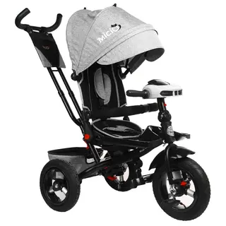 Велосипед трёхколёсный Micio Comfort Plus 2019, надувные колёса 12"/10", цвет серый 