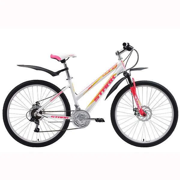 Велосипед Stark Luna 26.1 D (2018) (16'') (Белый/розовый/жёлтый)