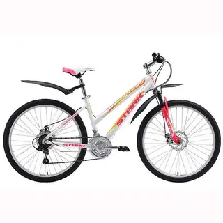 Велосипед Stark Luna 26.1 D (2018) (16'') (Белый/розовый/жёлтый)