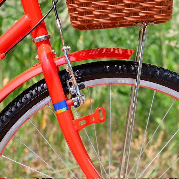 Phoenix қалалық велосипеді EN-Lady қызыл + себет KZLBSF18R26S7SHVBM - фото 18