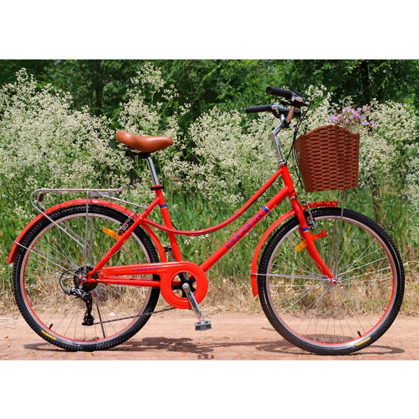 Phoenix қалалық велосипеді EN-Lady қызыл + себет KZLBSF18R26S7SHVBM - фото 15
