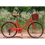 Phoenix қалалық велосипеді EN-Lady қызыл + себет KZLBSF18R26S7SHVBM - фото 15