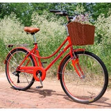 Phoenix қалалық велосипеді En-Lady қызыл + себет - фото 26