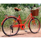 Phoenix қалалық велосипеді En-Lady қызыл + себет - фото 25