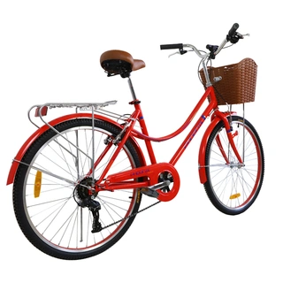 Phoenix қалалық велосипеді En-Lady қызыл + себет