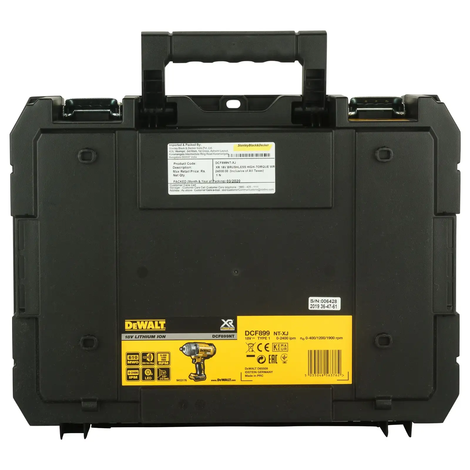 Бесщеточный аккумуляторный ударный импульсный гайковёрт DeWALT 18V XR DCF899N-XJ  - фото 3