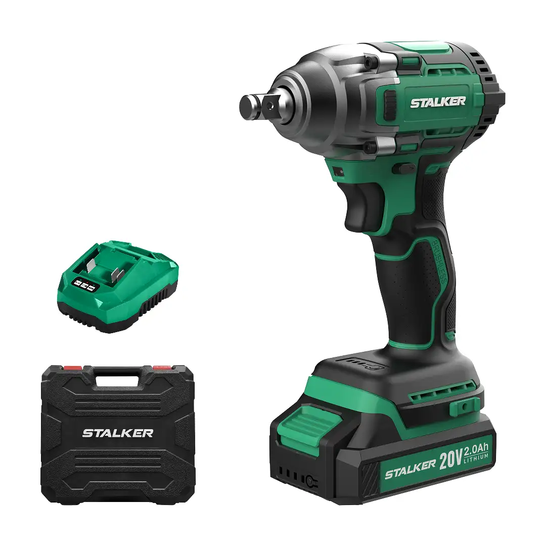 Бесщеточный аккумуляторный гайковерт STALKER IW20-400 Li BL 