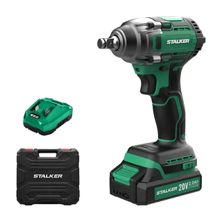 Бесщеточный аккумуляторный гайковерт STALKER IW20-400 Li BL 