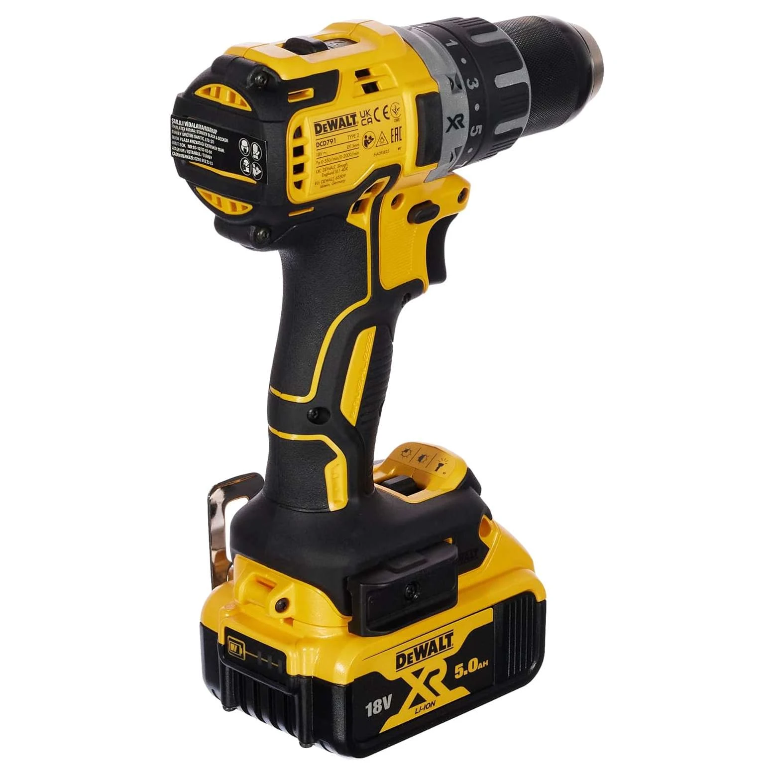 Аккумуляторная дрель-шуруповёрт DeWALT DCD791P2-QW  - фото 3