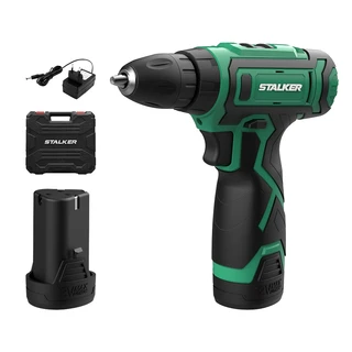 Аккумуляторная дрель-шуруповерт STALKER D12 Li X2 