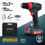 Бесщеточная аккумуляторная ударная дрель-шуруповерт ALTECO CID 21-45 BL  - фото 3