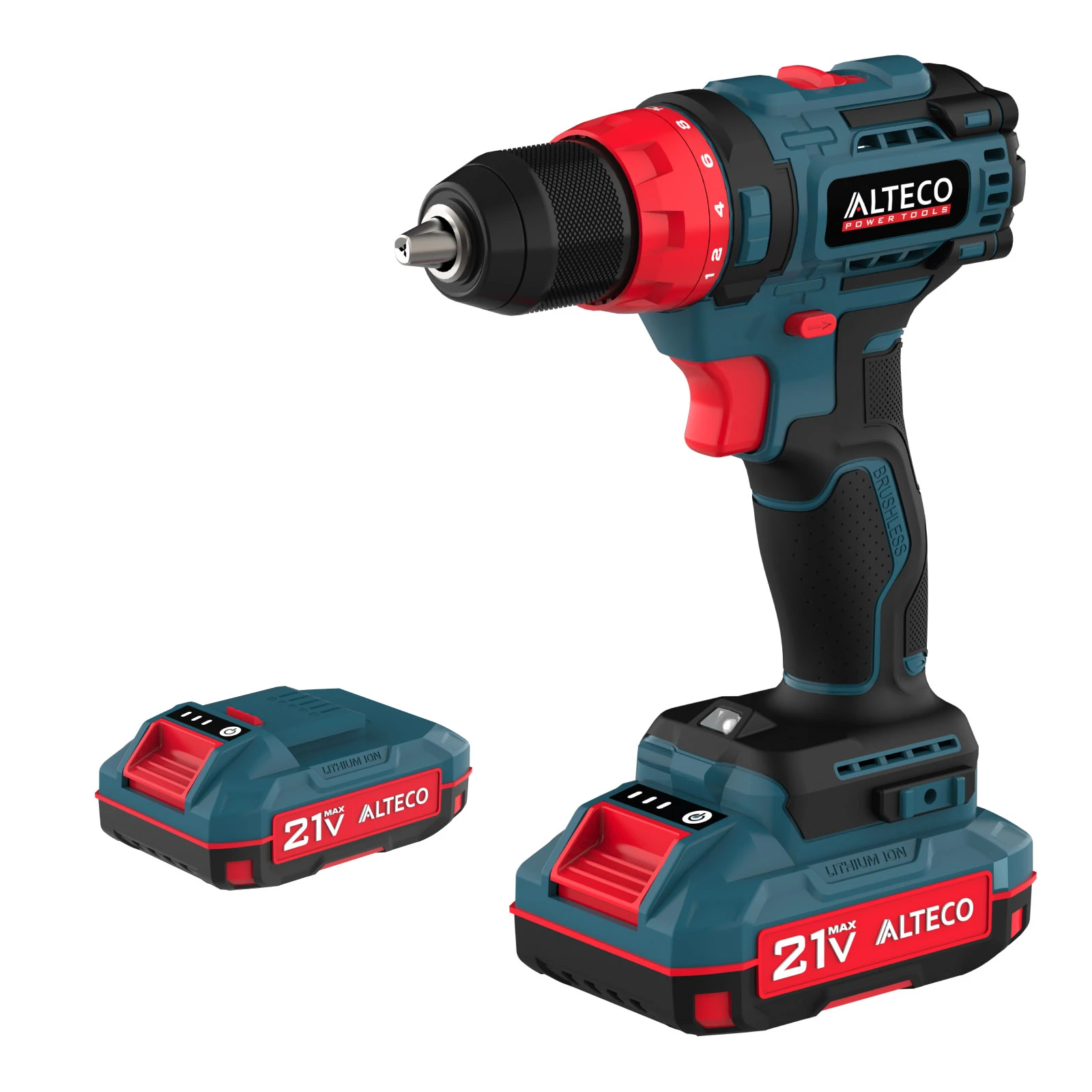 Бесщеточная аккумуляторная дрель-шуруповерт ALTECO CD 21-45 BL X2 