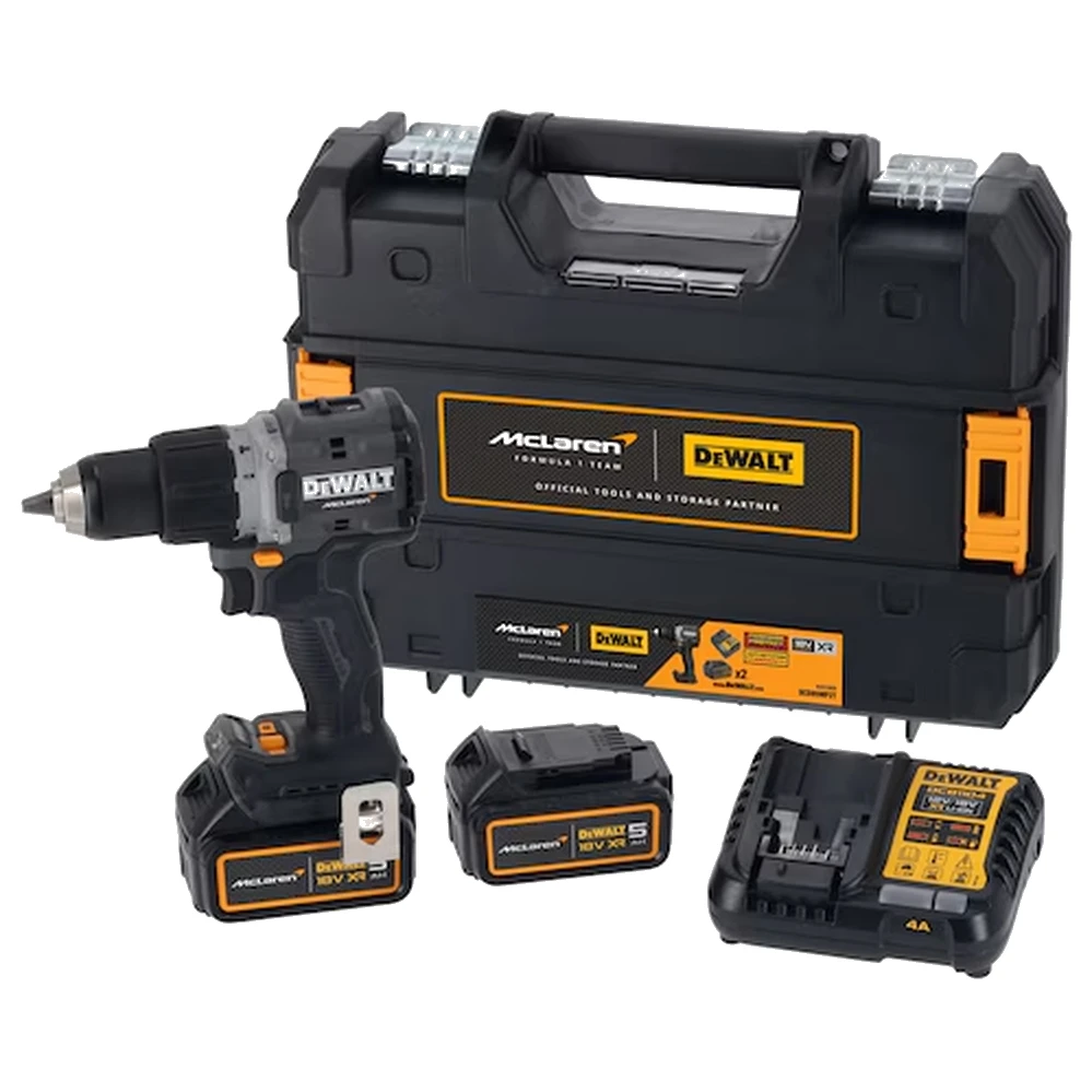 Аккумуляторная ударная дрель-шуруповерт DeWALT McLaren DCD85MP2T-QW  - фото 2