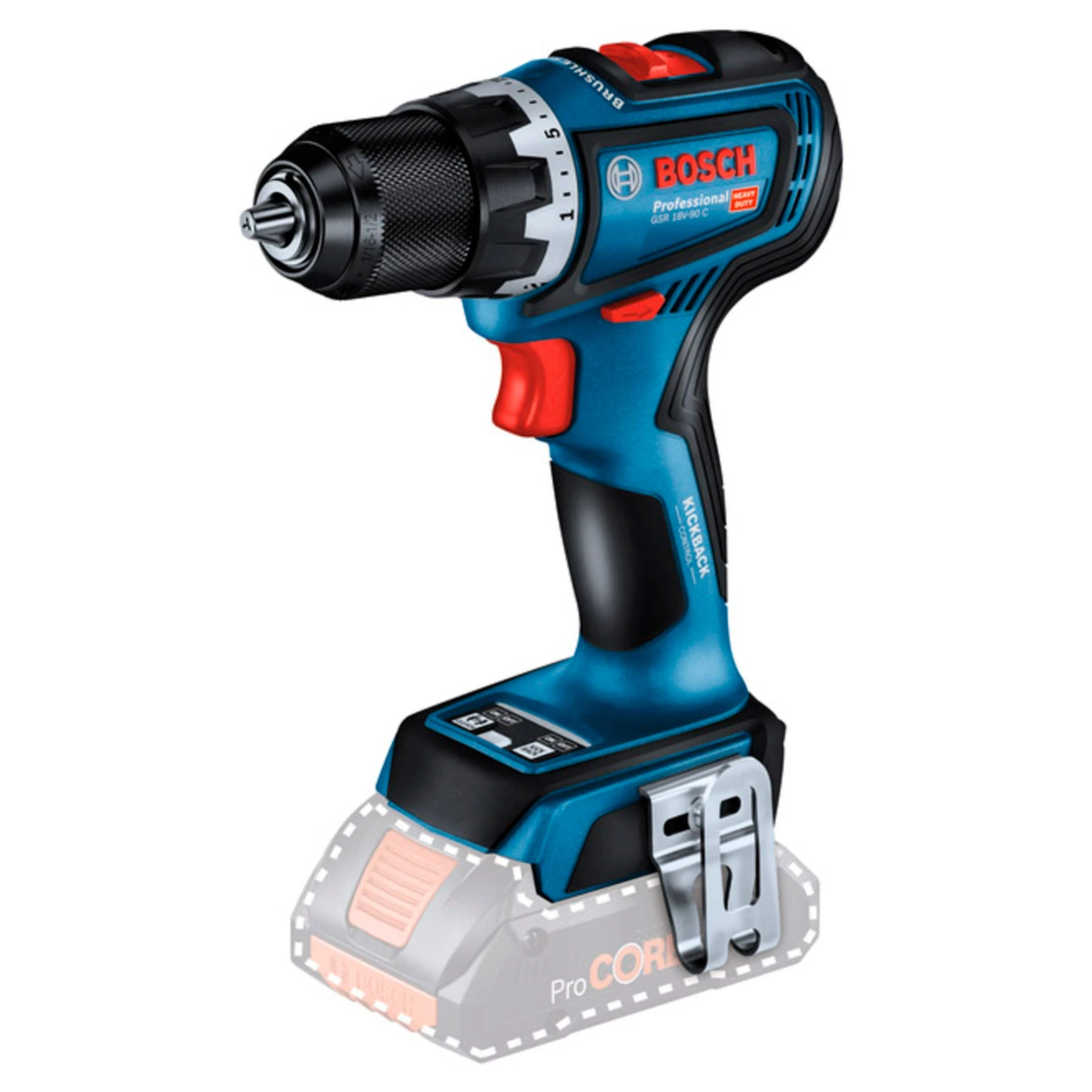 Аккумуляторная дрель-шуруповерт Bosch GSR 18V-90 C Solo 06019K6000 