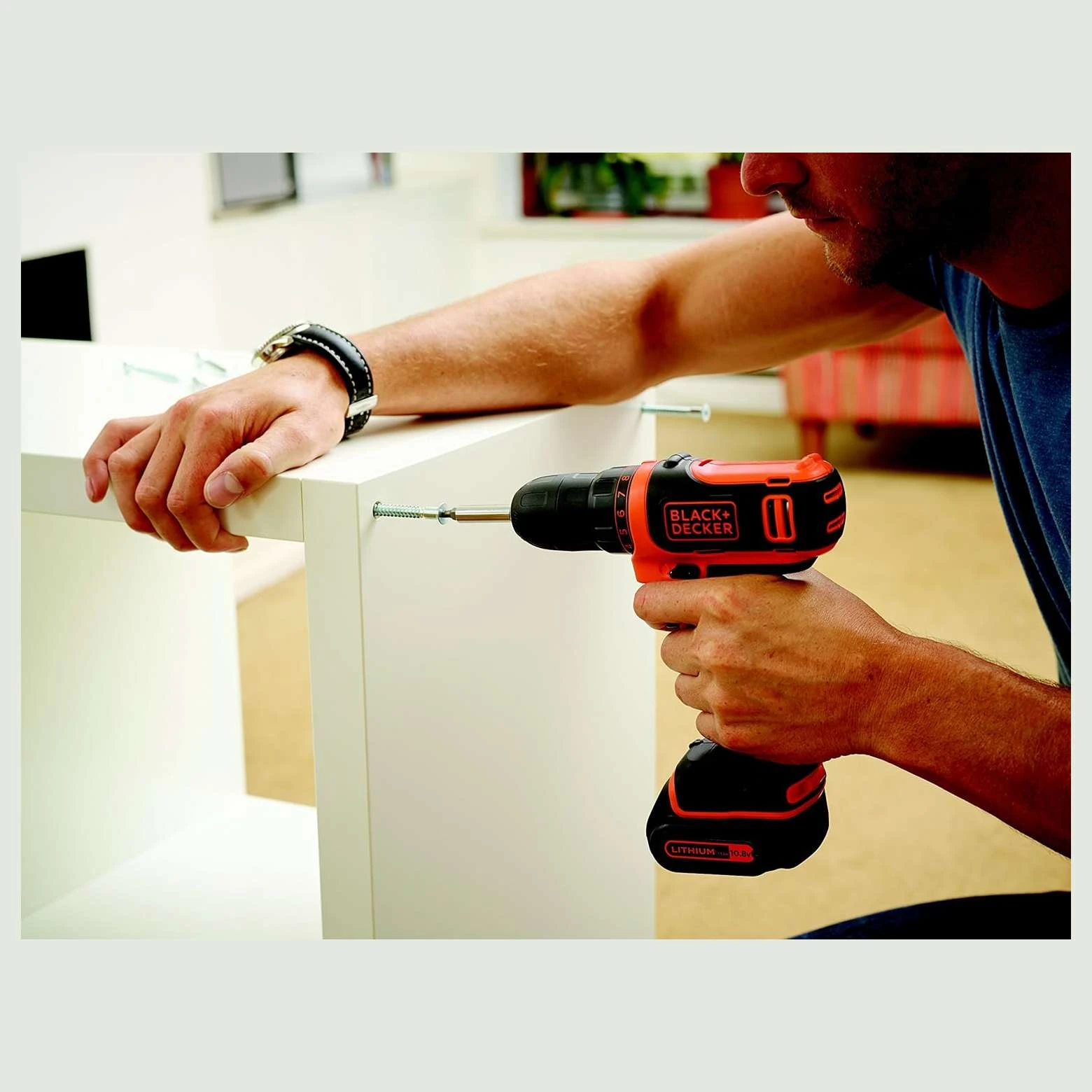 Аккумуляторная дрель-шуруповерт BLACK+DECKER 550об/мин BDCDD12B-QW 