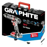 Дрель-шуруповерт GRAPHITE 58G227, аккум., 18В, 2х2 Ач, БЗП 1-13 мм, 1100 об/мин, кейс  - фото 2