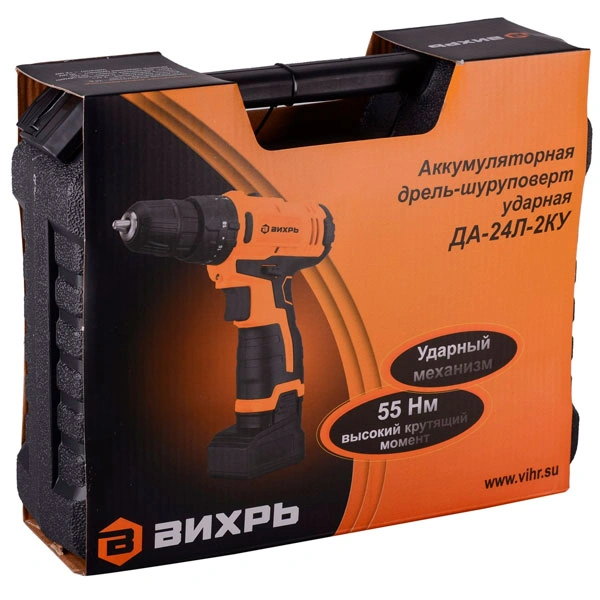 Дрель-шуруповерт аккумуляторная Вихрь ДА-24Л-2КУ - фото 10