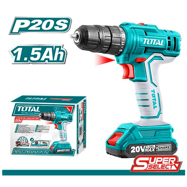 Дрель-шуруповерт аккумуляторная Total TDLI20011 - фото 2