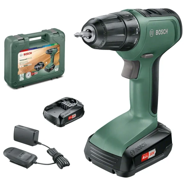 Дрель-шуруповерт Bosch UniversalDrill 18 (2 аккумуляторных блока в комплекте)