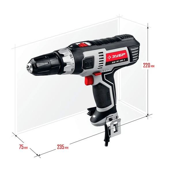 Дрель-шуруповерт Зубр ДШ-М1-400-2 - фото 2