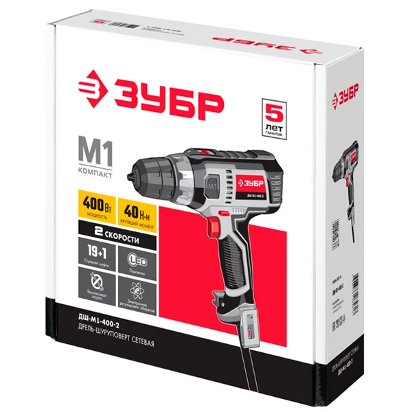 Дрель-шуруповерт Зубр ДШ-М1-400-2 - фото 9