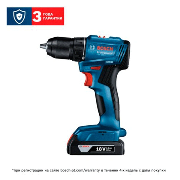 Дрель аккумуляторная Bosch GSR 185-LI 2 акк. - фото 3