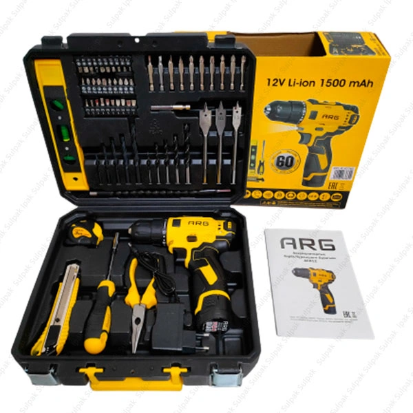 ARG құрал-саймандар жиынтығы бар бұрауыш 12V ACD12K60 - фото 10