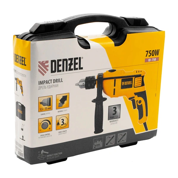 Дрель Denzel ID-750 (26307) - фото 15