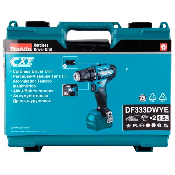 Дрель-шуруповерт Makita DF333DWYE - фото 6