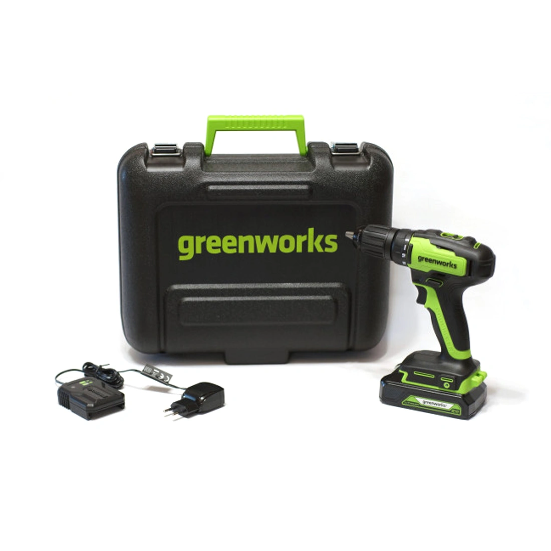 Дрель-шуруповерт аккумуляторная Greenworks 3704007UA, 24V, c 1хАКБ 2 Ач и ЗУ в кейсе 3704007UA - фото 4