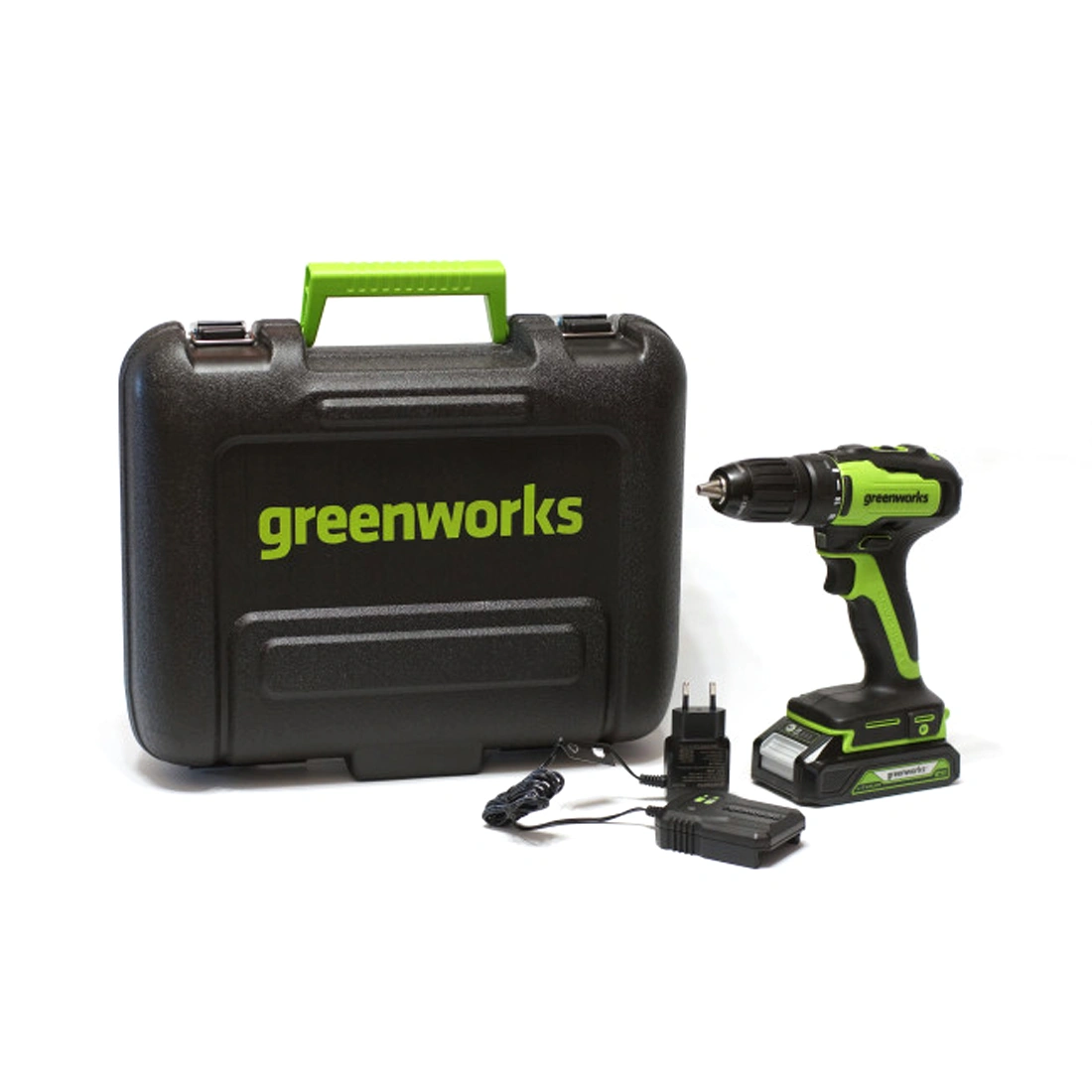 Дрель-шуруповерт аккумуляторная Greenworks 3704007UA, 24V, c 1хАКБ 2 Ач и ЗУ в кейсе 3704007UA - фото 5