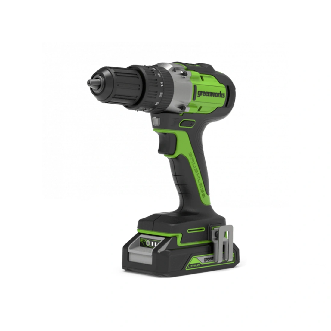 Дрель-шуруповерт аккумуляторная Greenworks 3704107UA, 24V, c 1хАКБ 2 Ач и ЗУ в кейсе 3704107UA - фото 2