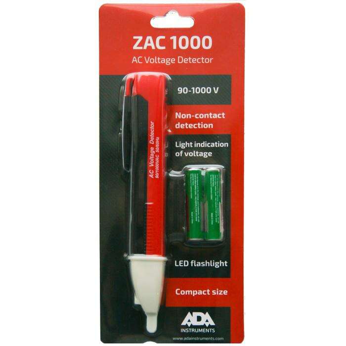 Детектор напряжения ADA ZAC 1000 А00106, бесконтактный,  90 - 1000 B, от -10 до +50 ° 