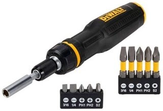 DeWALT отвертка с насадками DWHT68001-0 набор из 10 
