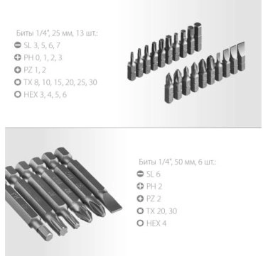 ЗУБР отвертка с насадками 25165-H38_z01, 38 шт. 