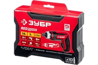 Аккумуляторная отвертка ЗУБР ViX ЗО-ЕМ-3.6 Ли 