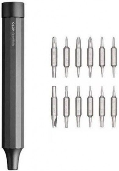 Отвертка Xiaomi Hoto Precision Screwdriver Kit QWLSD004 24 in 1 серая  - фото 2