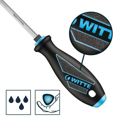 WITTE отвертка с магнитным наконечником 630422016 PZ1х80 мм, 1 шт. 