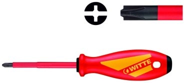 WITTE отвертка диэлектрическая 537412016 PH1х80 мм, 1 шт. 