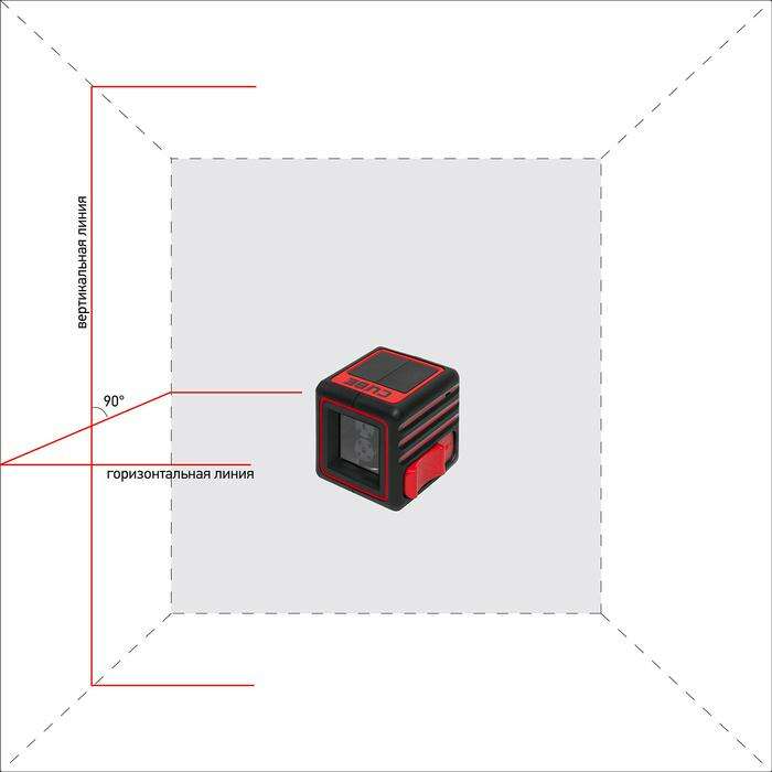 Нивелир лазерный ADA Cube Basic Edition, 2 луча, 20 м, ± 2мм/10м, 1/4" 