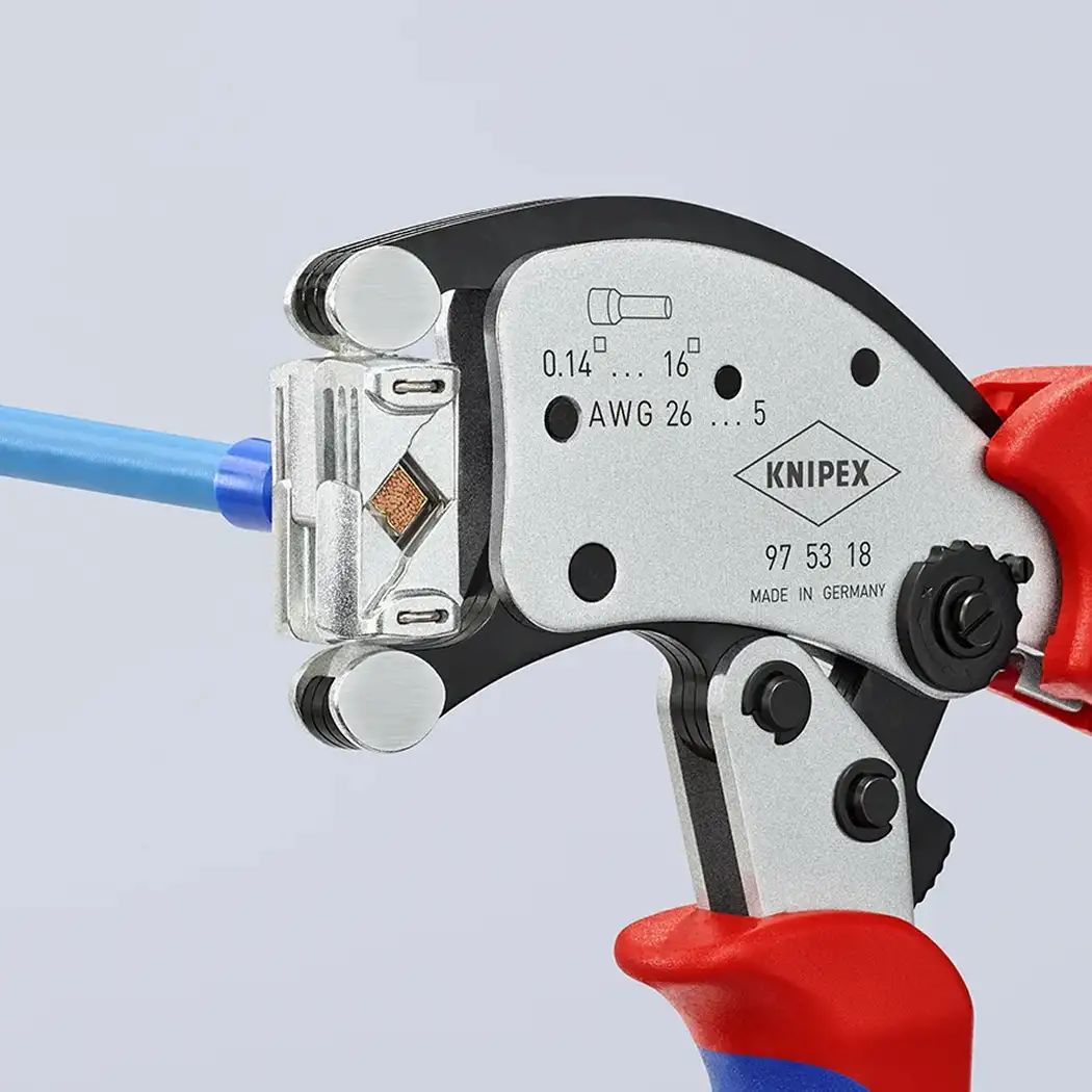 Кримпер для опрессовки контактных гильз KNIPEX Twistor16 0.14-16 мм² 97 53 18 SB  - фото 3
