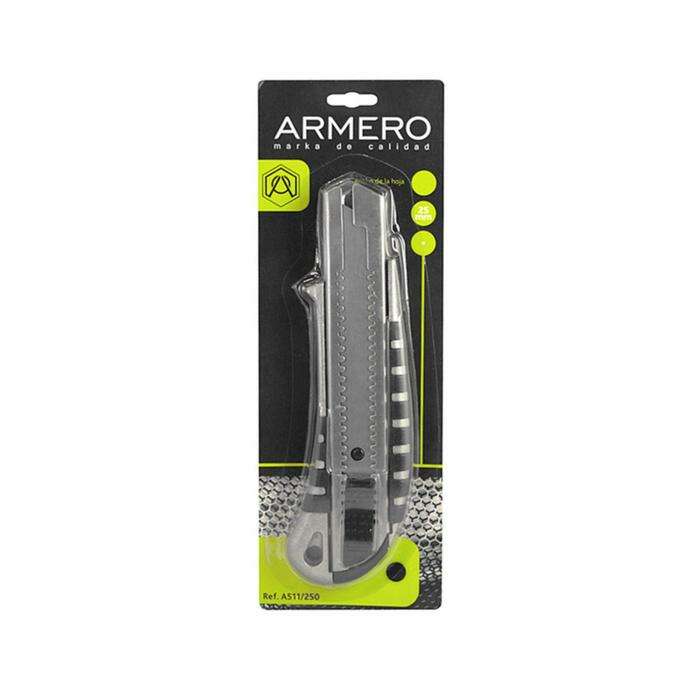 Нож Armero, 25 мм, с выдвижным сегментированным лезвием, стальной корпус 